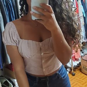 Nasty Gal Polka Dot Crop Top